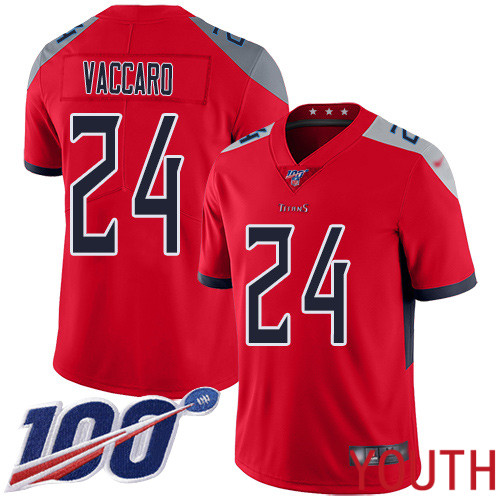 Tennessee Titans Limited Red Youth Kenny Vaccaro Jersey NFL Football 24 100th Season Inverted Legend